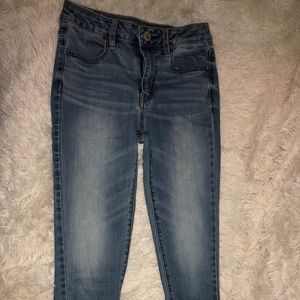 High waisted skinny jeans